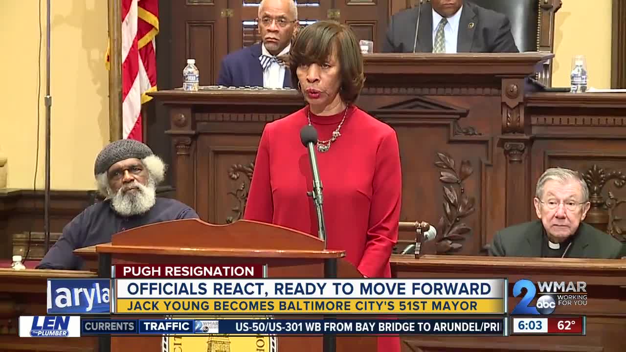 Baltimore City leaders react to Catherine Pugh’s resignation, Jack Young now Mayor