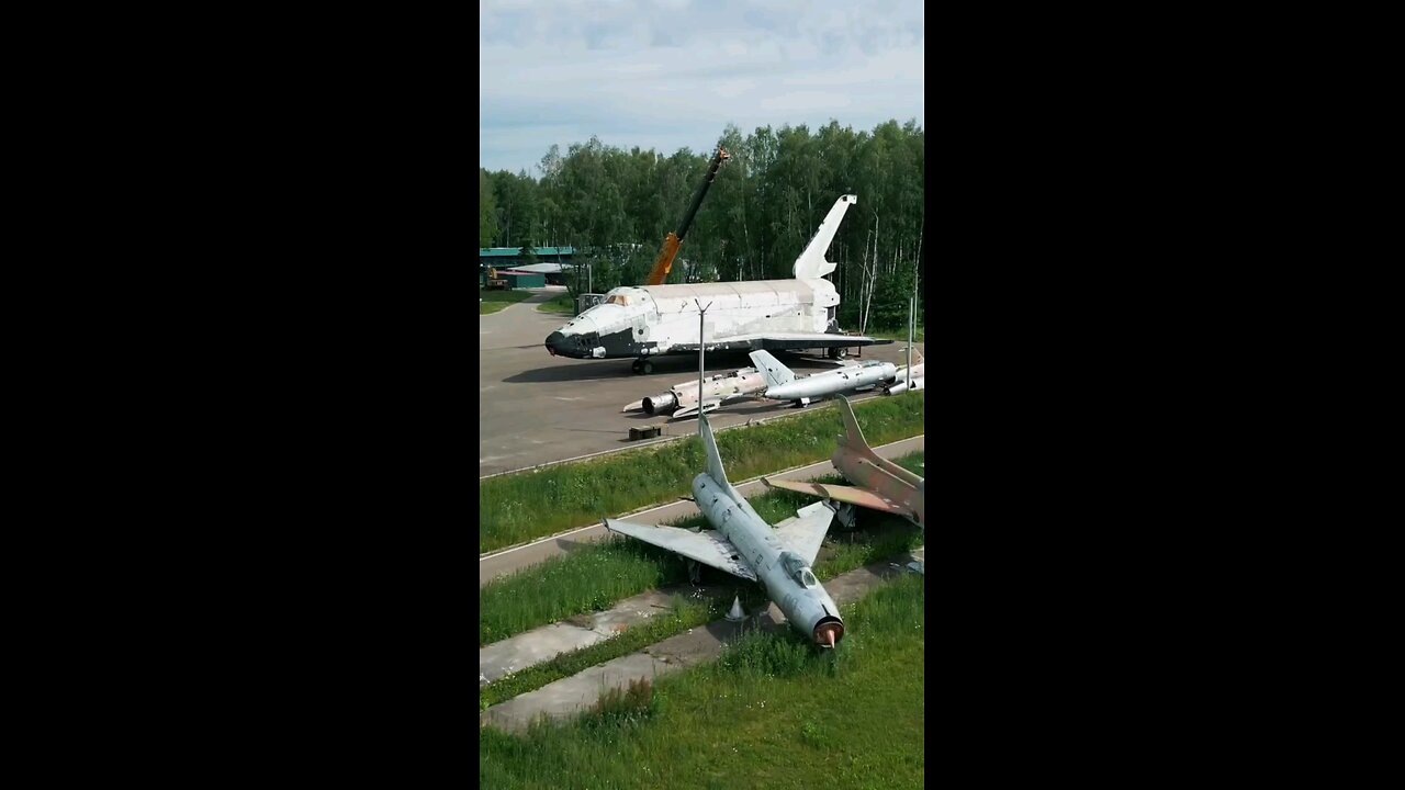 While the new exhibit - the spaceship "Buran" (Izdelyie "Baikal" 2.01) - is being prepared for...