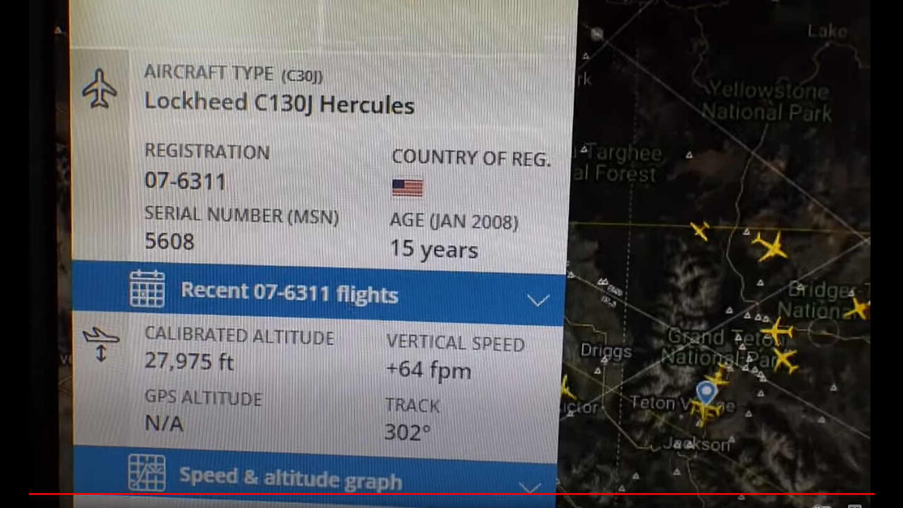 USAF C-130 Sprays Chemtrails Over Wyoming (Mike Decker)
