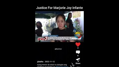 Justice For Marjorie Joy Infante!