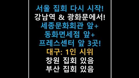 ★태극기가 지켜낸다 대한민국 지켜낸다! [태평] 200905 토 [태투 서울 125차+창원+대구+부산] 강남역 9번 출구 앞+세종문화회관 앞+동화면세점 앞+프레스센터 앞 토 2시