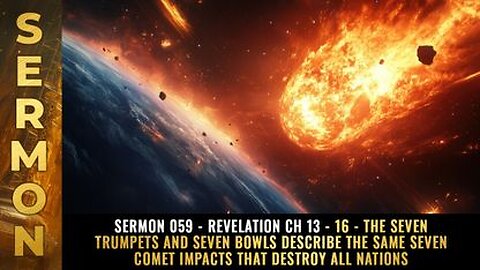 Sermon #059 - Revelation Ch 13 - 16 - The 7 Trumpets & 7 Bowls = SAME SEVEN COMET IMPACTS