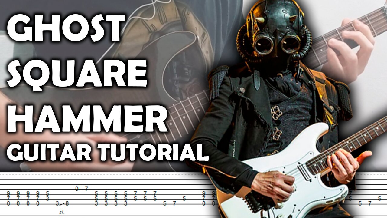 How to play SQUARE HAMMER by GHOST on Guitar! (Tutorial + TABS)