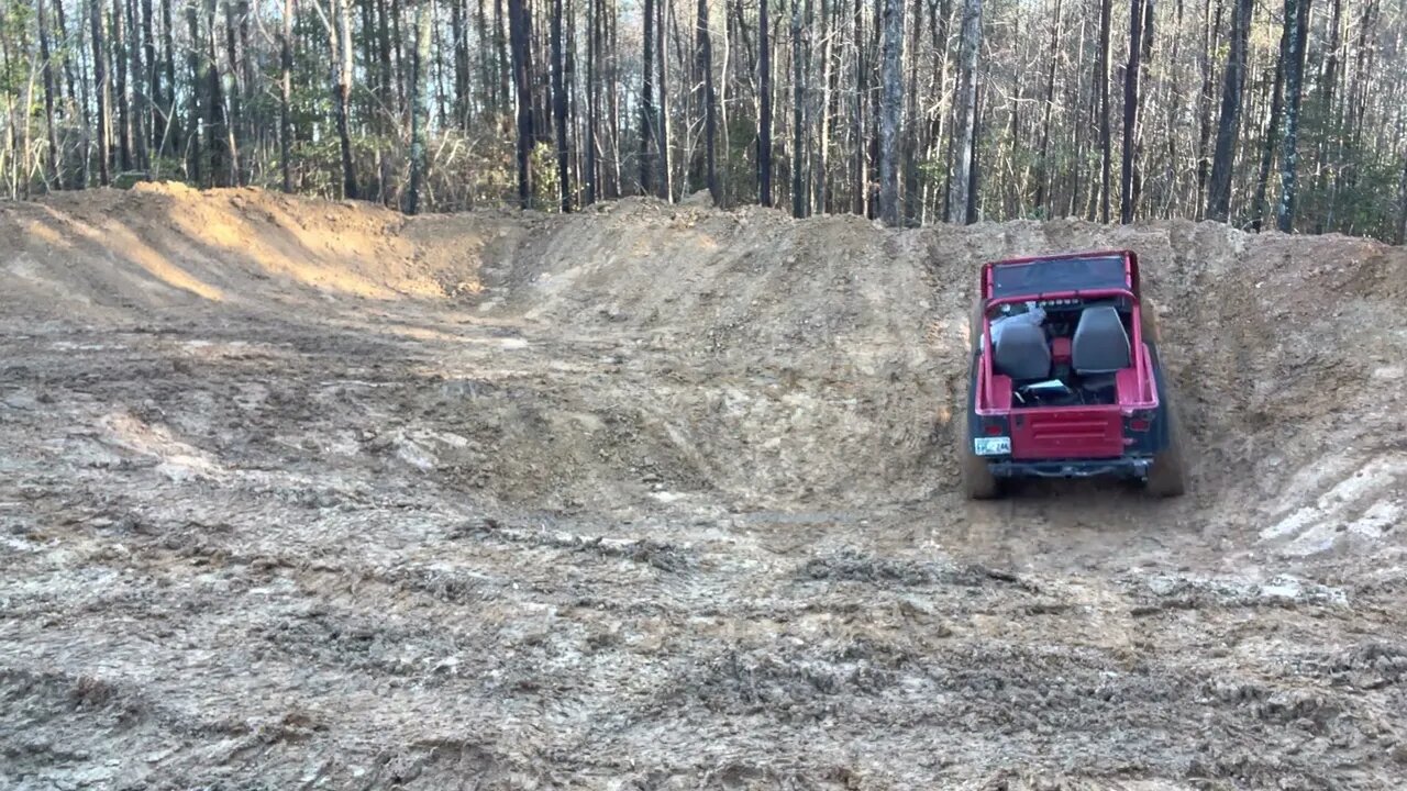 Stock Jeep YJ compacts pond base *it’s not stock *waiting on rain to fill the pond to finish video.