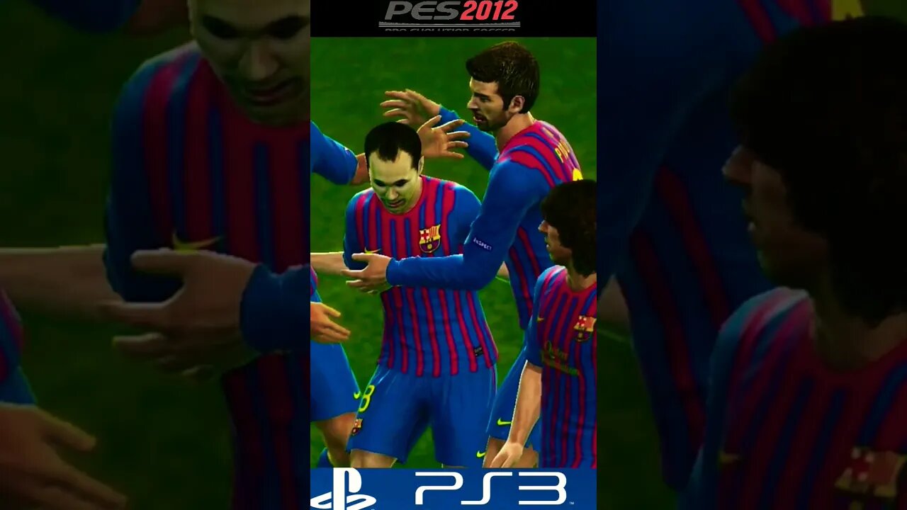 Andres Iniesta Goal & Celebration- PES 2012 PS3 #shorts