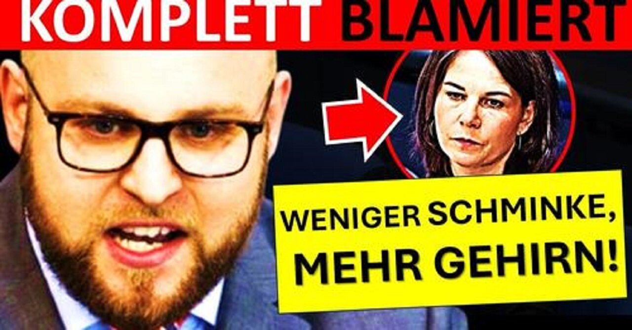Im Bundestag DAS DRITTE MAL BLAMIERTš„ BAERBOCK TOBT VOR WUT NACHDEM AFD-POLITIKER SIE ZERLEGT