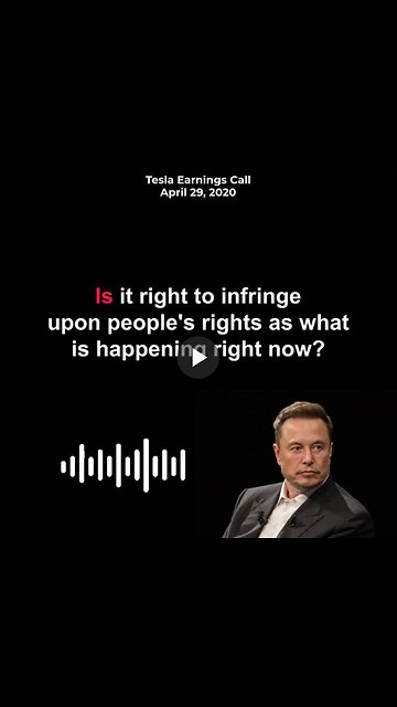 Elon says: 'Give people back their freedom! Is it right to take away people's rights?