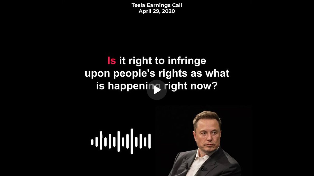 Elon says: 'Give people back their freedom! Is it right to take away people's rights?