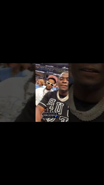 Key Glock And BankRoll Freddie Court Side At Memphis Grizzlies Game
