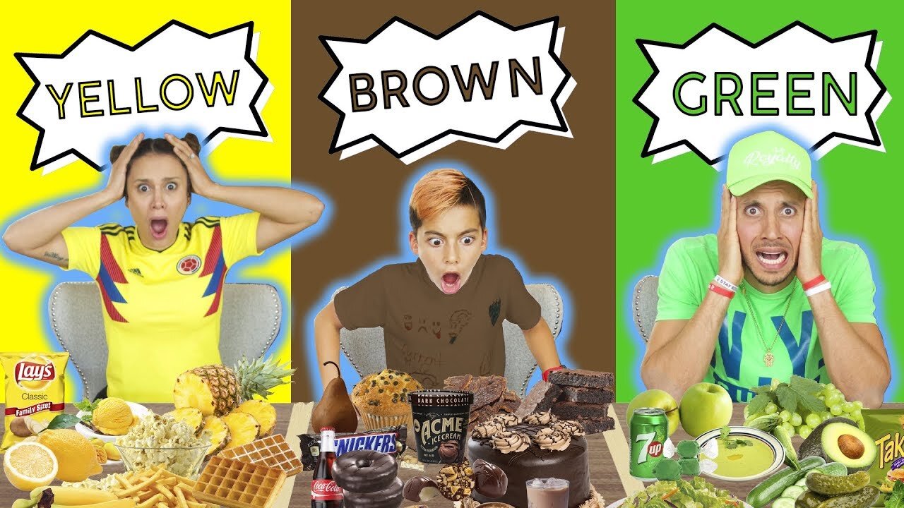 LAST TO STOP EATING THEIR COLOR FOOD WINS $10,000! *CHALLENGE*