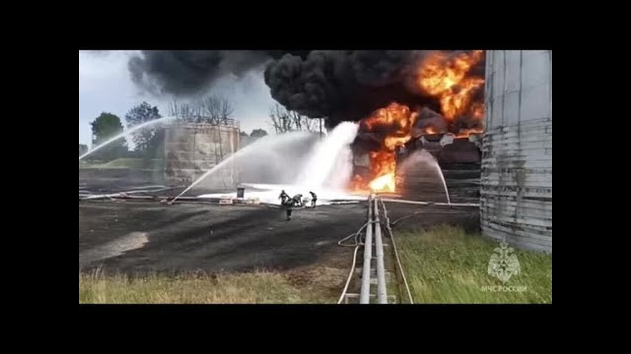 Fuel depot ablaze in Russian city of Voronezh as Wagner Group reaches city