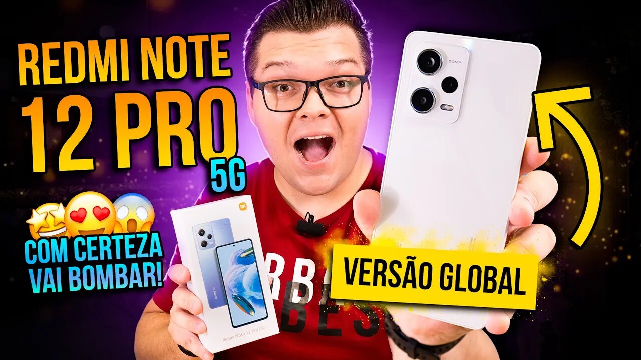 GLOBAL! Redmi Note 12 PRO 5G | Esse XIAOMI é INCRIVEL! Unboxing