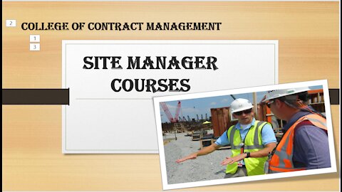Site Manager Courses