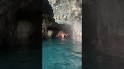 Swimming Inside a Cave on Secret Island 🏝️