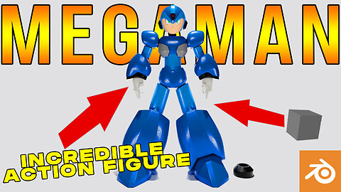 Easy MEGAMAN X in 3D! Model THIS from scratch in Blender! #youtube #rumble #trending #megaman