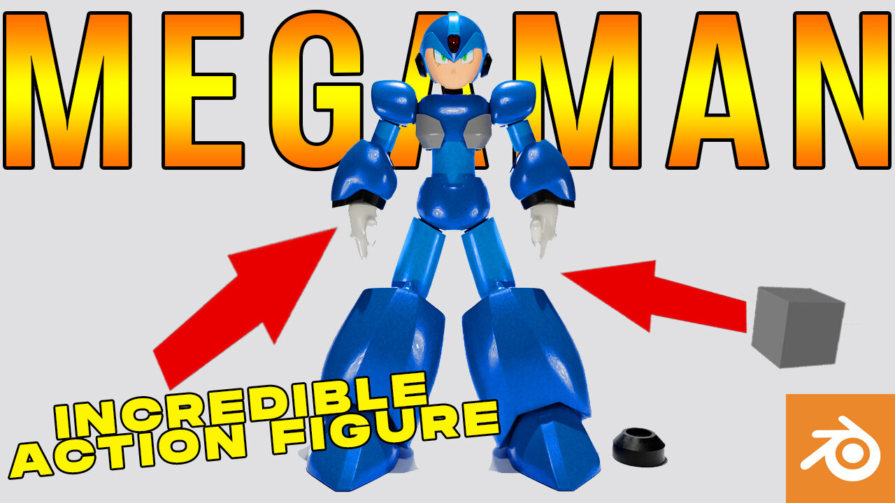 Easy MEGAMAN X in 3D! Model THIS from scratch in Blender! #youtube #rumble #trending #megaman