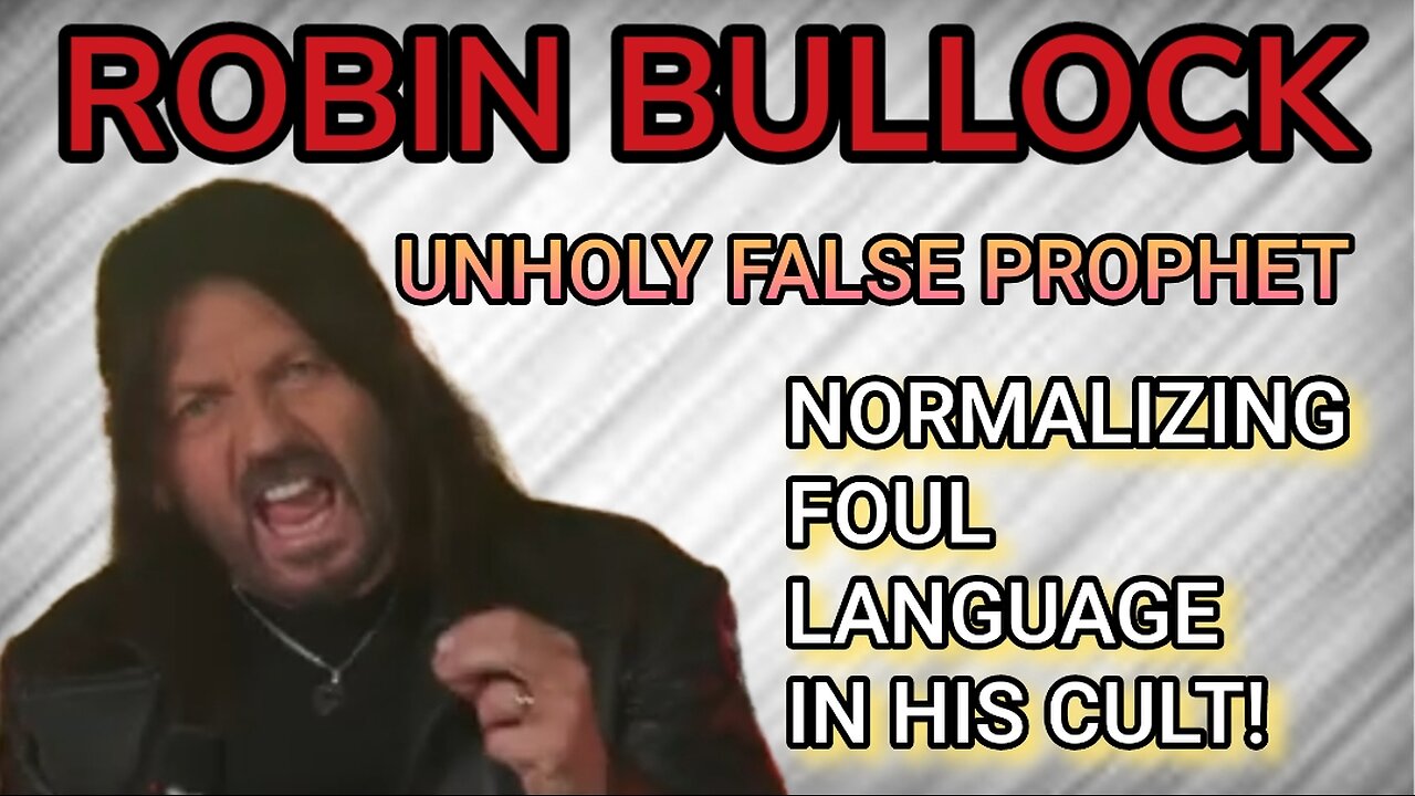 Robin Bullock. Dropping SH&T From The Pulpit.