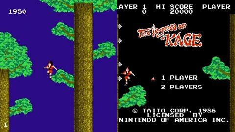 1985 Legend of Kage Arcade Game. Classic and Retro No Commentary Gameplay. | Piso games