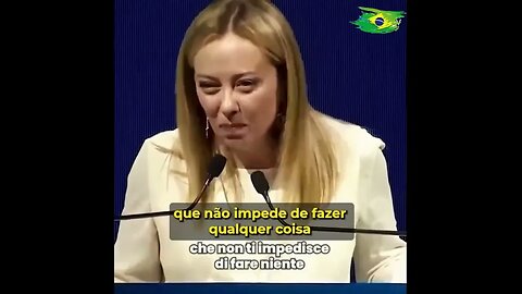 Giorgia Meloni em defesa contundente da Itália, da família e de valores