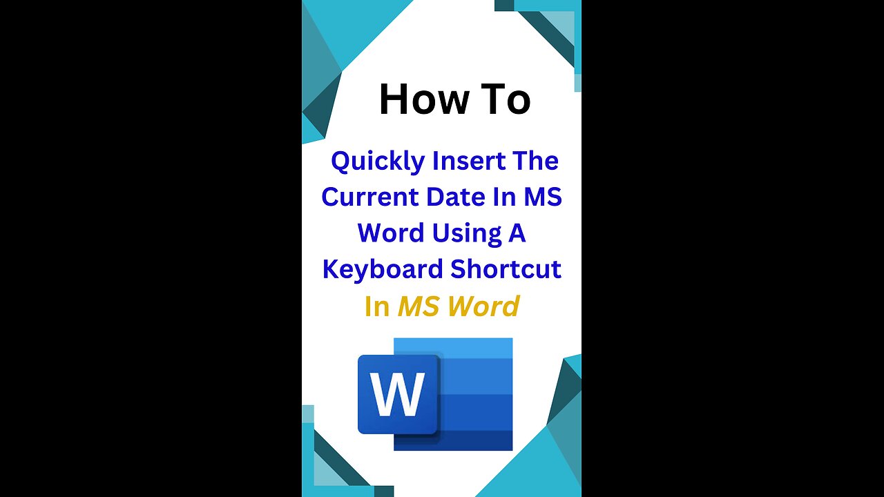 How to Quickly Insert the Current Date in MS Word Using a Keyboard Shortcut"