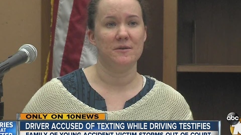 Only on 10News: Driver accused of texting while driving testifies