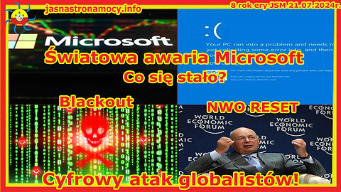 Światowa awaria Microsoft Blackout Cyfrowy atak globalistów! NWO RESET