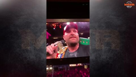 Tyson Fury sings after he KO's Deontay Wilder