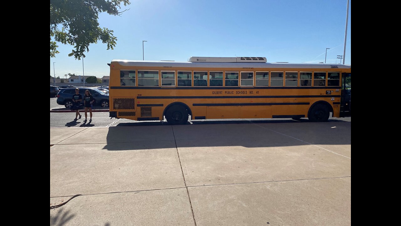 (611) 2016 Thomas Freightliner SAF-T-LINER HDX #T232 8.3L Cummins ISC bus ride to swim meet 9/5/2024