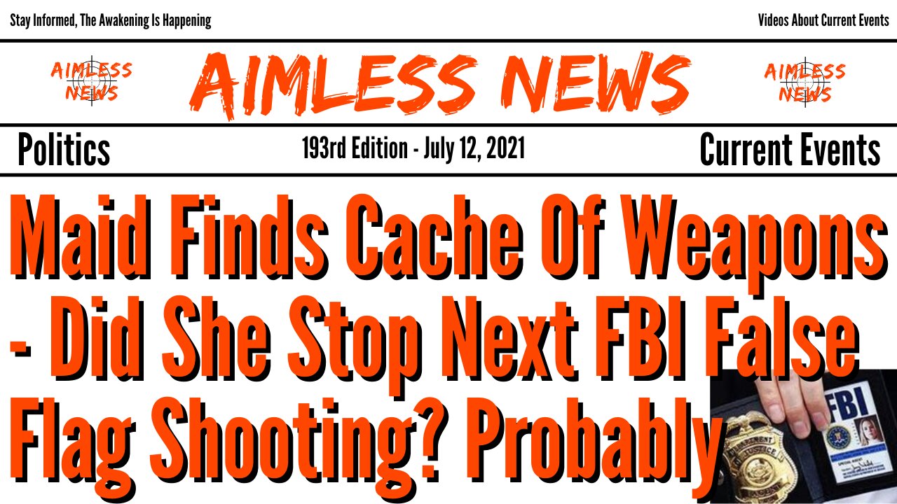 Maid Finds Cache Of Weapons - Did She Stop Next FBI False Flag Shooting? Probably