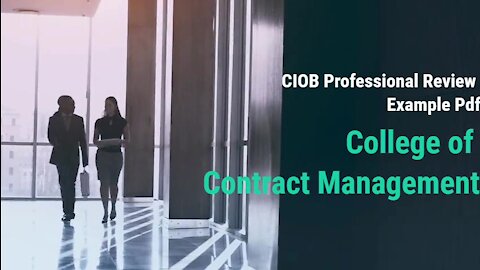 CIOB Professional Review Example Pdf | 100%