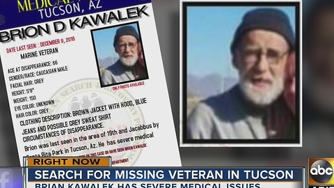 Police are searching for a missing veteran in Tucson