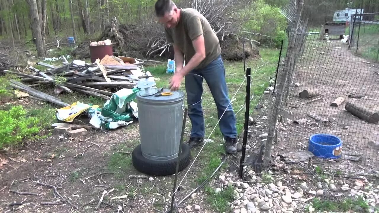 Raccoon Eating Chicken Feed So I Am Electrifying The Feed Bin