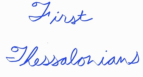 First Thessalonians Without Chapters
