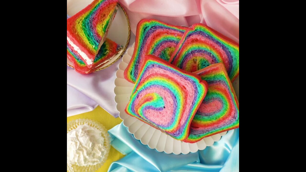 Rainbow Bread | Easy | Tasty | Simple | Recipe