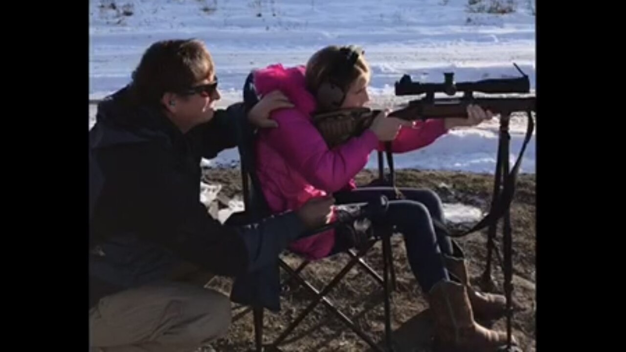 Kids shoot hunting rifle for 1st time