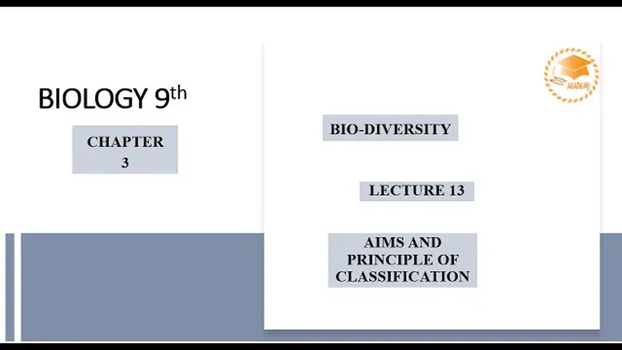 Biology| Class 9| Lecture 13| Aims and Principles of Classification