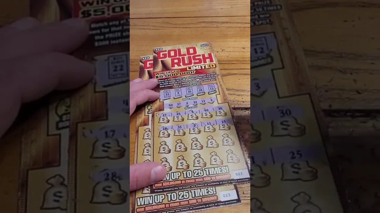 Florida Lottery Ticket Gold Rush Winner! #shorts #lottery