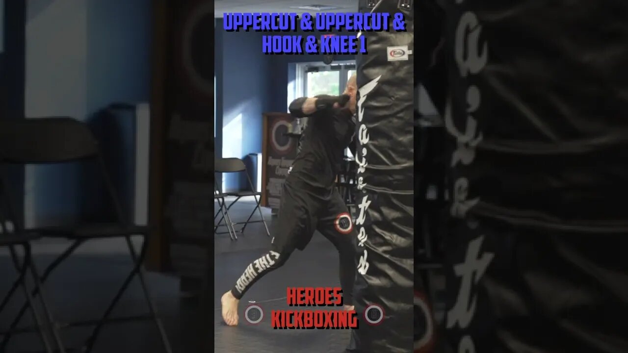 Heroes Training Center | Kickboxing "How To Double Up" Uppercut & Uppercut & Hook & Knee 1 #Shorts