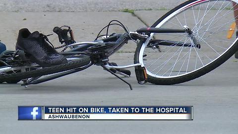 14-year-old injured hurt after car vs. bicycle crash in Ashwaubenon