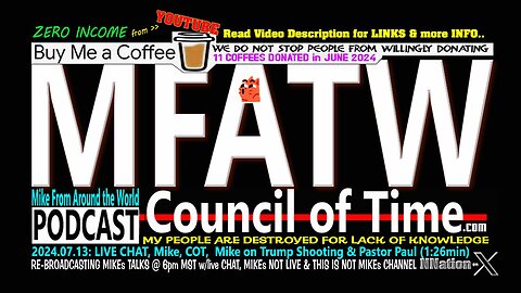 2024.07.13: LIVE CHAT, Mike, COT, TRUMP SHOT! - Mike on Trump Shooting (1:26min)