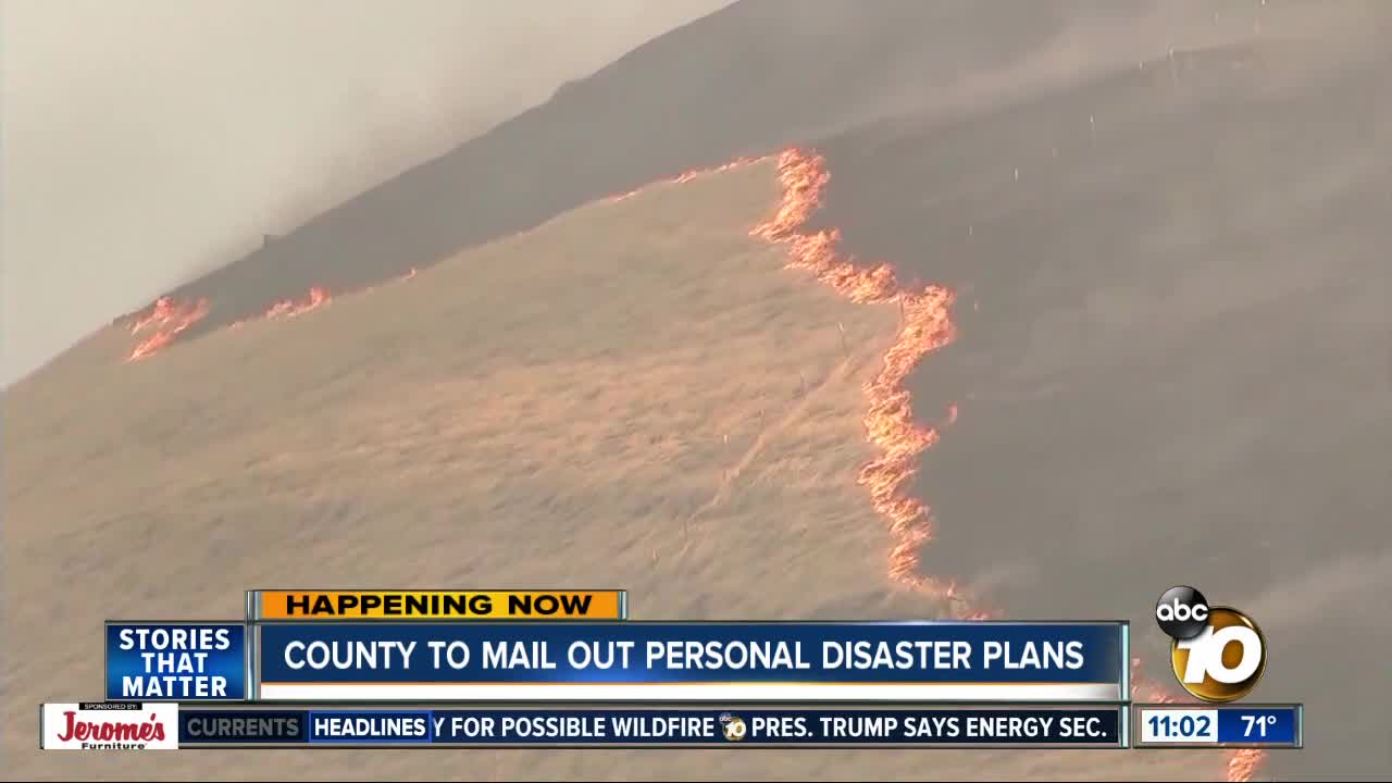 Homes, businesses in high fire risk areas of San Diego County to receive personal disaster plan templates in mail