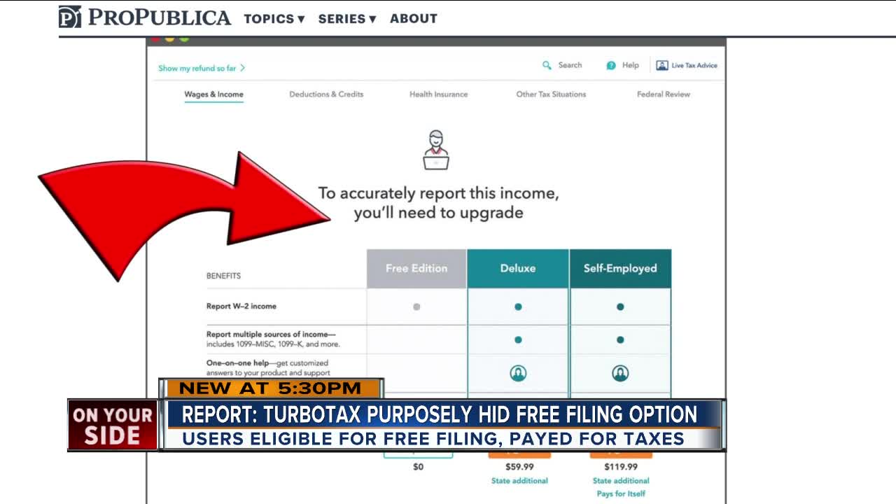 Report: TurboTax purposefully hid free filing option