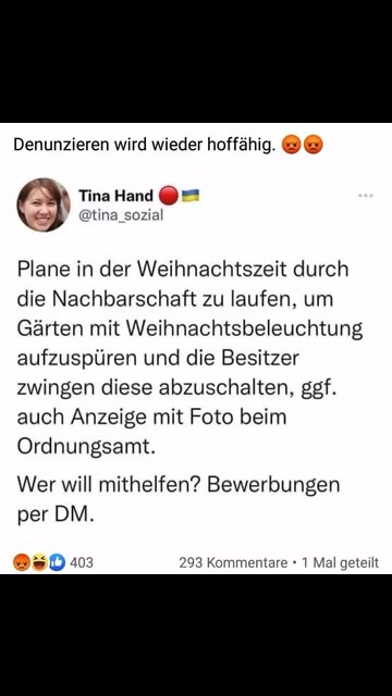 Denunzieren wieder hoffähig 🤮