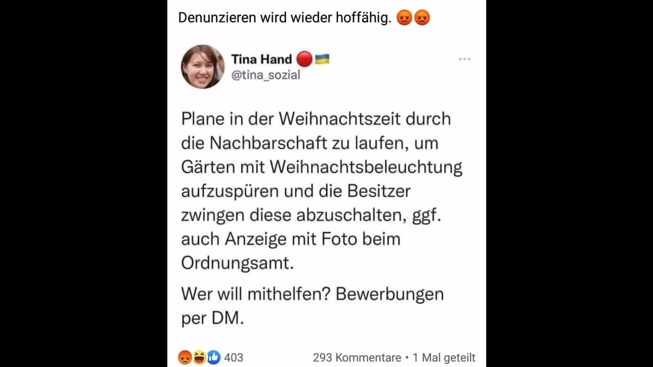Denunzieren wieder hoffähig 🤮