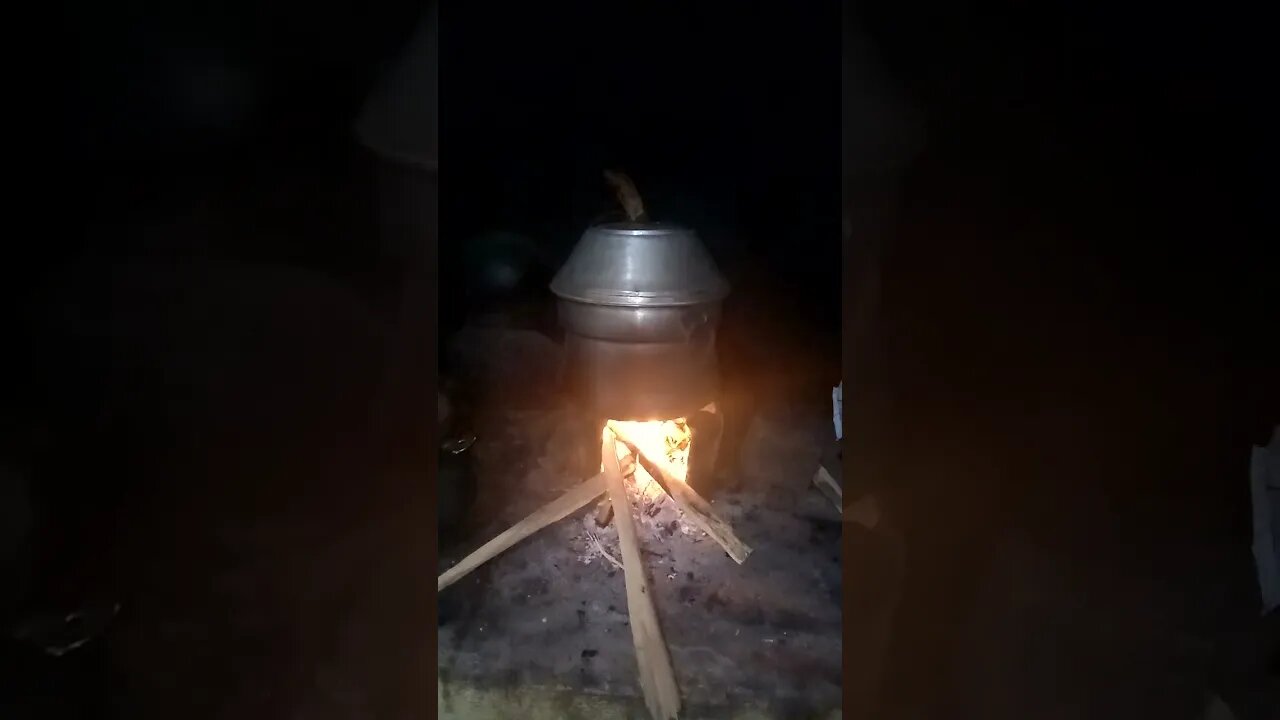 Village style cooking in fire wood in Hatton.