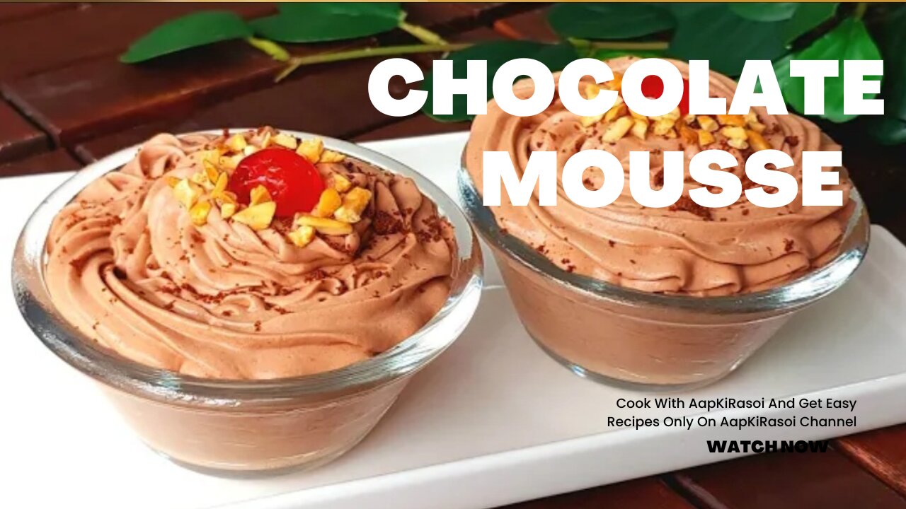 No Oven! No bake! Chocolate Mousse! It's so delicious, I make it every weekend