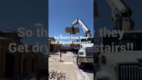I’ve always wondered how they get drywall upstairs during construction!