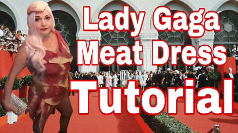 Lady Gaga's Meat Dress! Easy costume idea! This is Cal O'Ween !