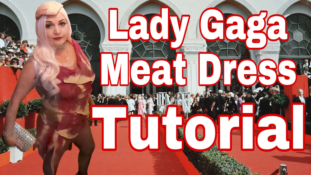 Lady Gaga's Meat Dress! Easy costume idea! This is Cal O'Ween !