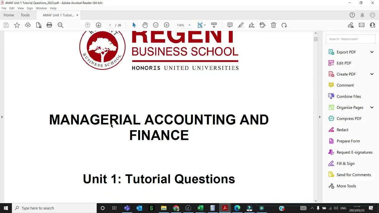 Advanced Management Accounting and Finance